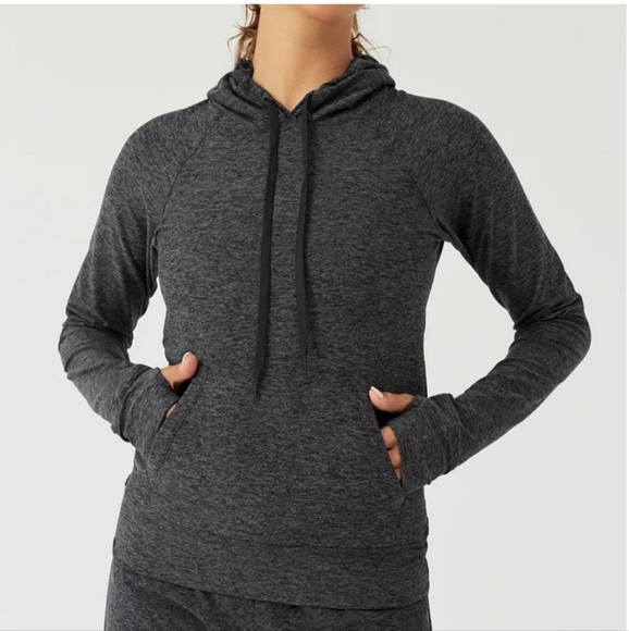 Outdoor Voices CloudKnit Hoodie Charcoal Grey Space Dye Size Medium - Picture 1 of 4